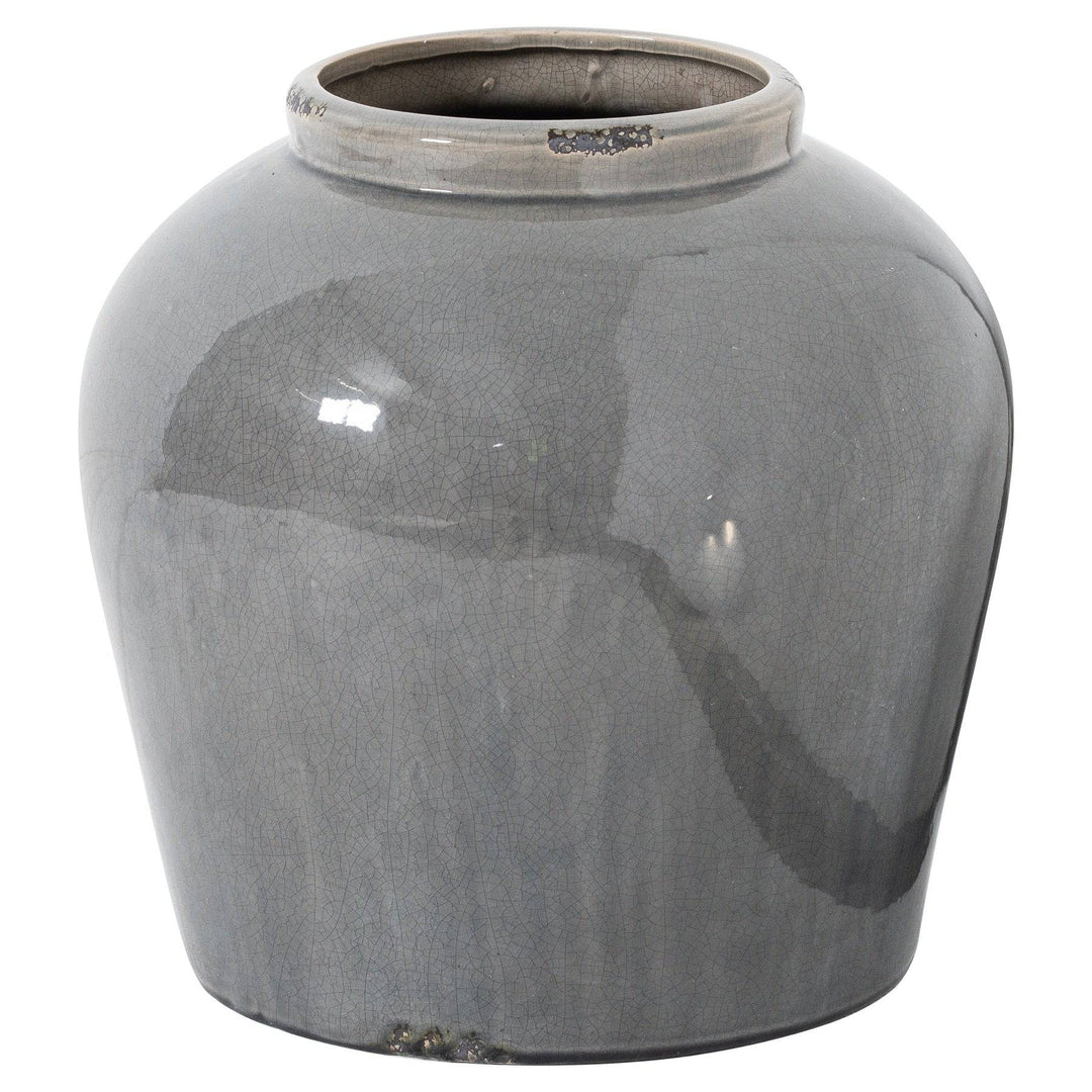 Garda Grey Glazed Juniper Vase - TidySpaces