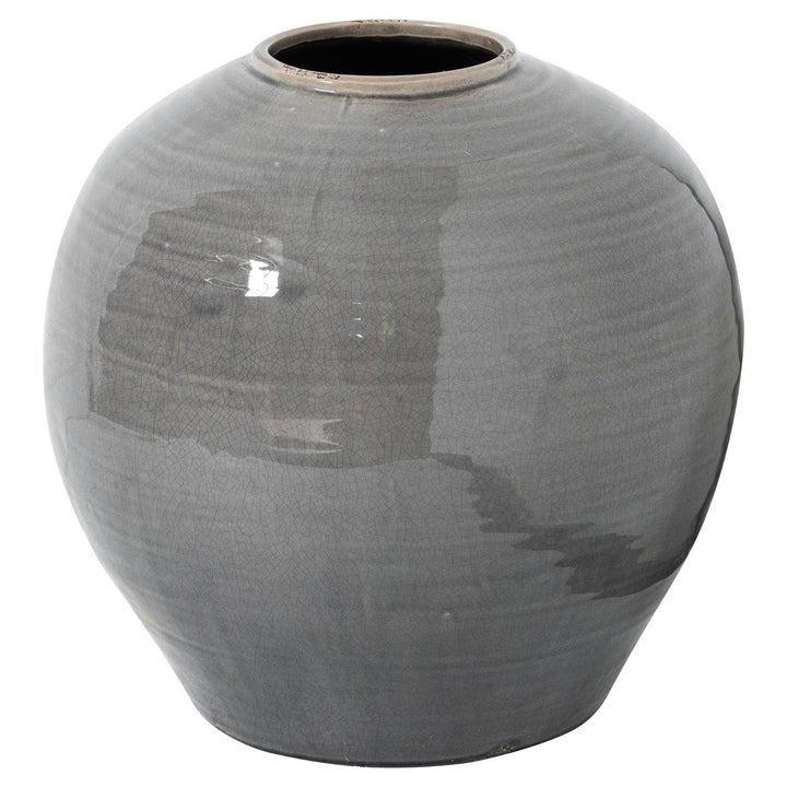 Garda Grey Glazed Regola Vase - TidySpaces