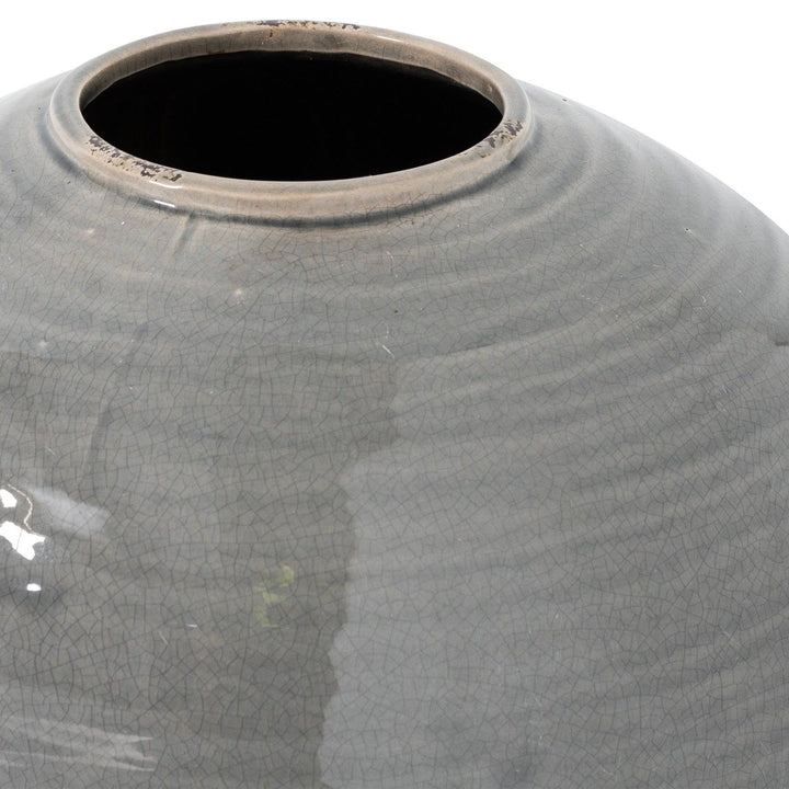 Garda Grey Glazed Regola Vase - TidySpaces