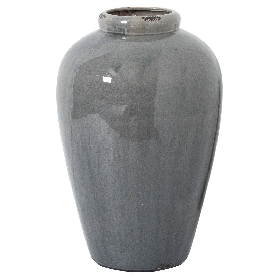 Garda Grey Glazed Tall Juniper Vase - TidySpaces