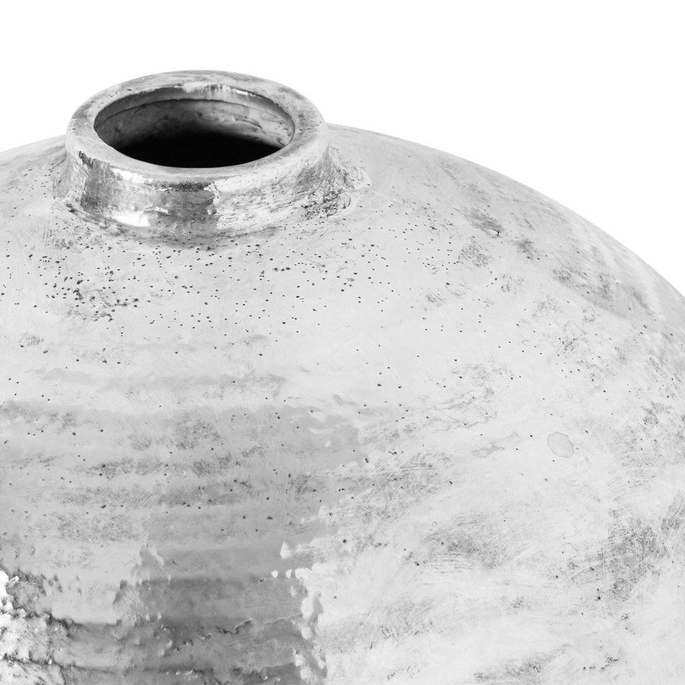 Large Hammered Silver Astral Vase - TidySpaces
