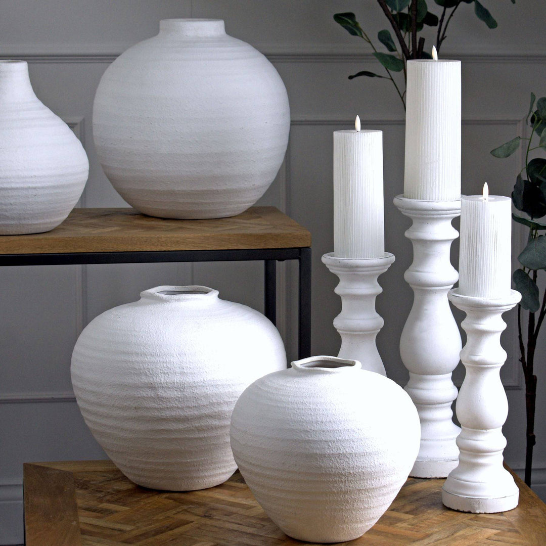 Regola Matt White Ceramic Vase - TidySpaces