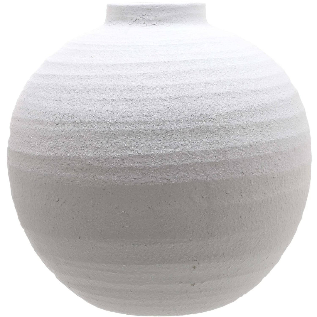 Tiber Large Matt White Ceramic Vase - TidySpaces