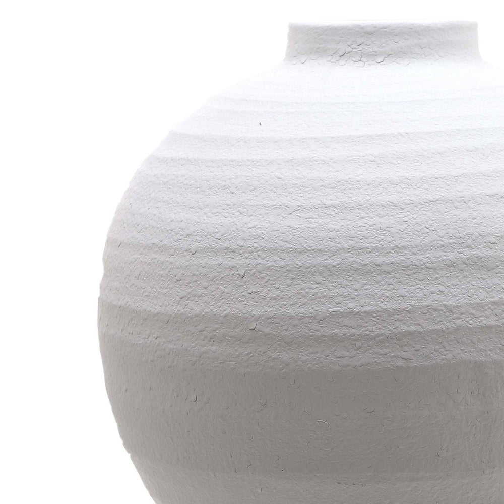 Tiber Large Matt White Ceramic Vase - TidySpaces