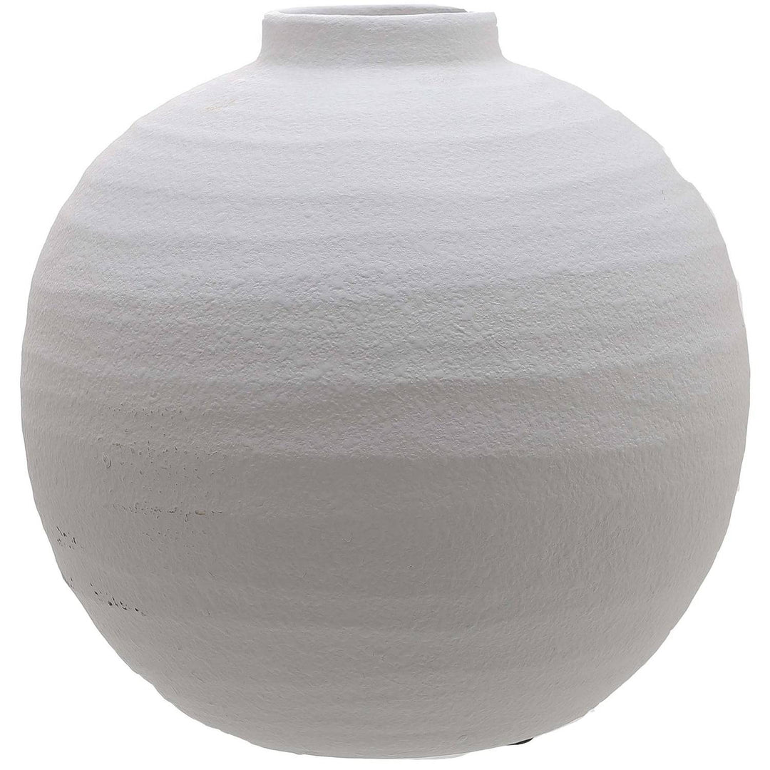 Tiber Matt White Ceramic Vase - TidySpaces