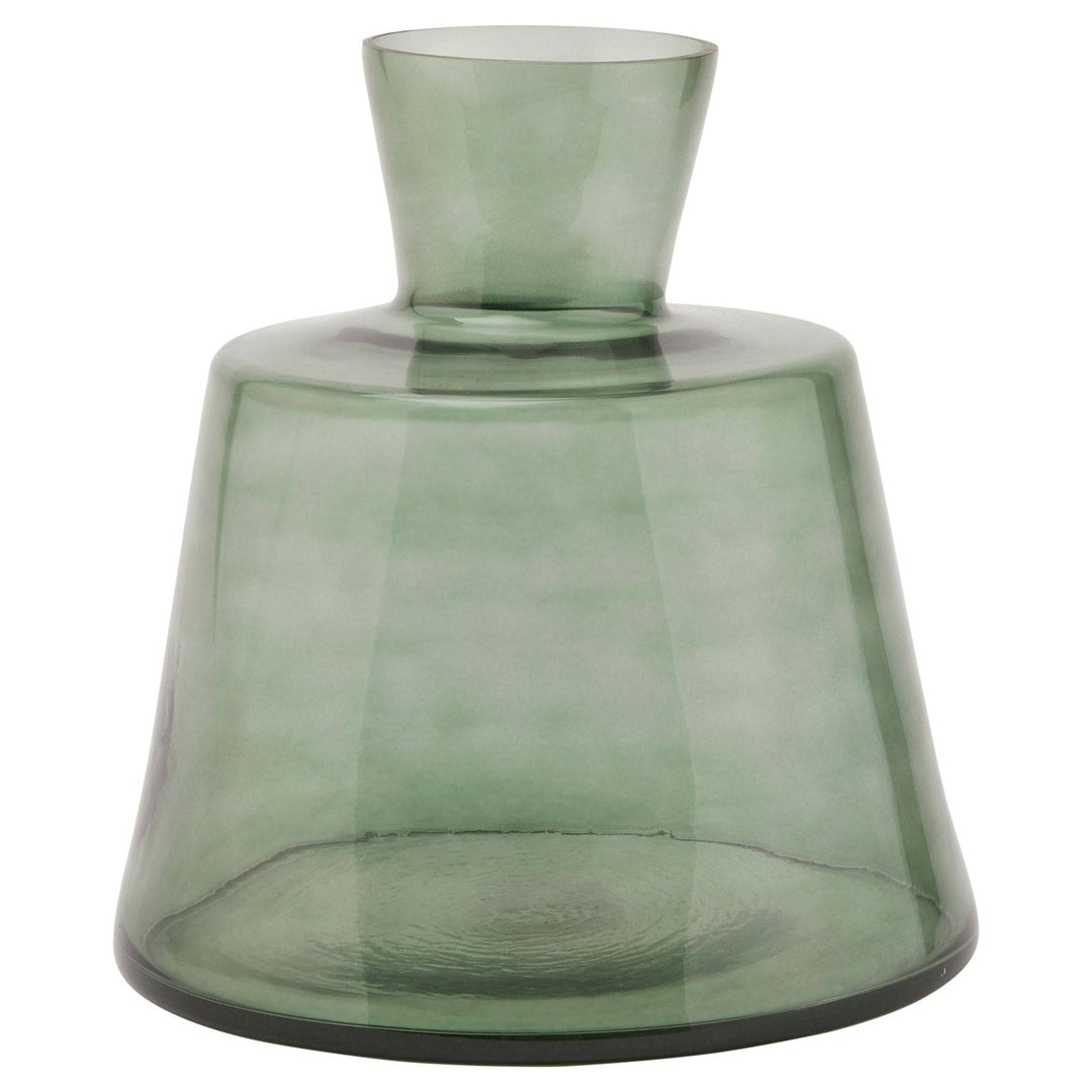 Smoked Sage Glass Large Ellipse Vase - TidySpaces