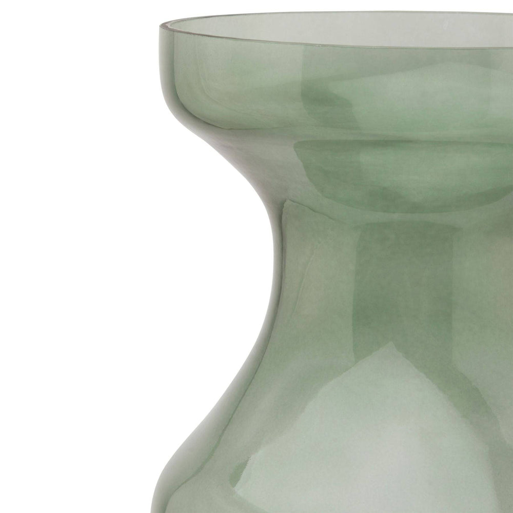 Smoked Sage Glass Tall Fluted Vase - TidySpaces