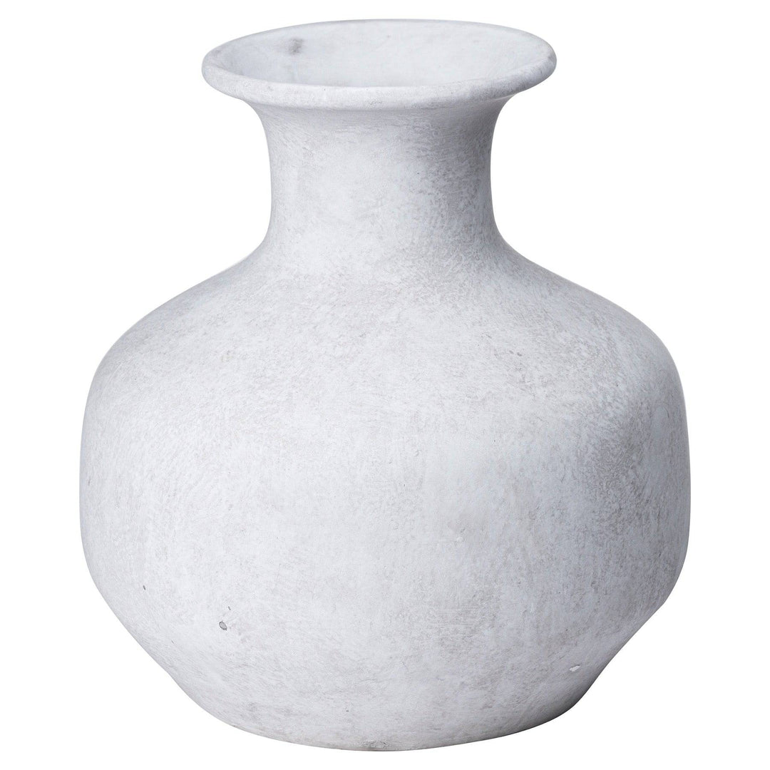 Darcy Squat Stone Vase - TidySpaces