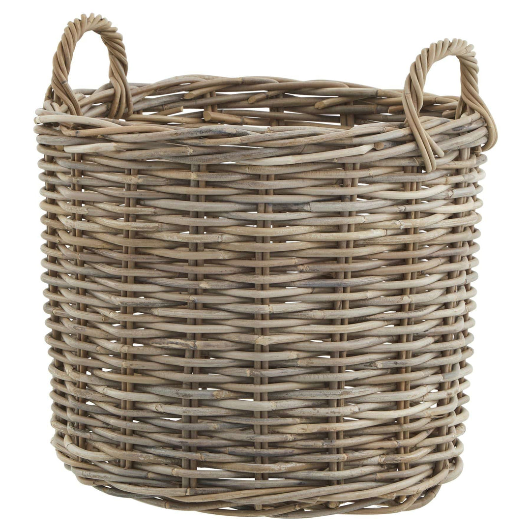 Set of 3 Kubu Rattan Round Storage Baskets - TidySpaces