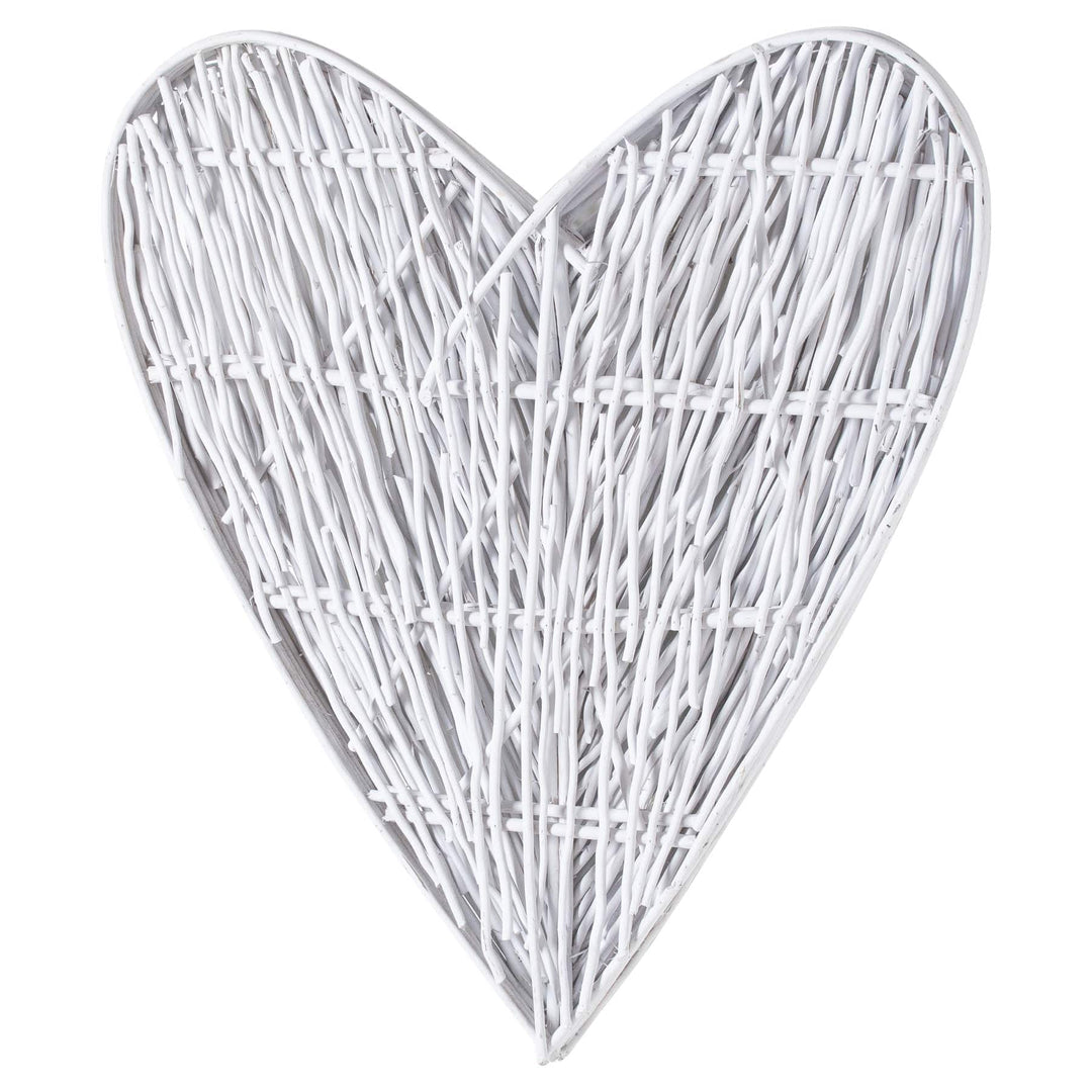 Large White Willow Branch Heart - TidySpaces