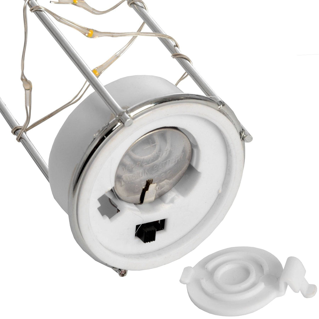 Frosted Glass Lantern with Rope Detail and Interior LED - TidySpaces