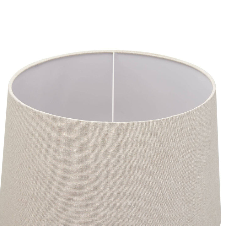 Delaney Natural Wash Fluted Lamp With Linen Shade - TidySpaces