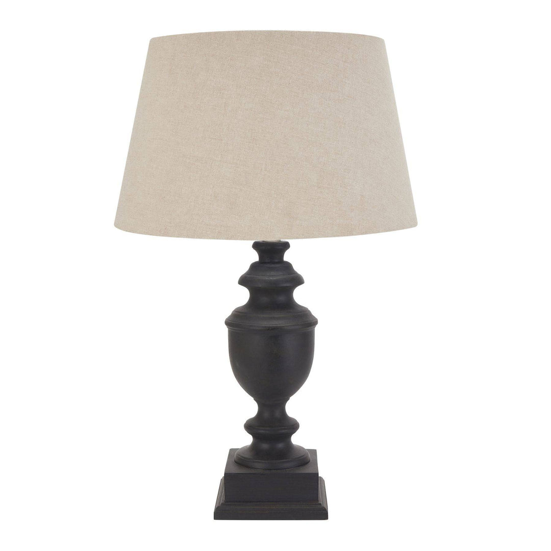 Delaney Collection Grey Urn Lamp With Linen Shade - TidySpaces