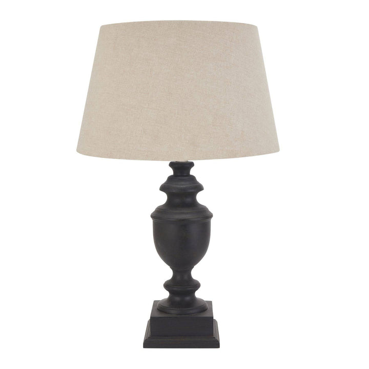 Delaney Collection Grey Urn Lamp With Linen Shade - TidySpaces