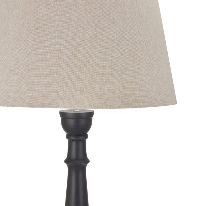 Delaney Grey Droplet Floor Lamp With Linen Shade - TidySpaces