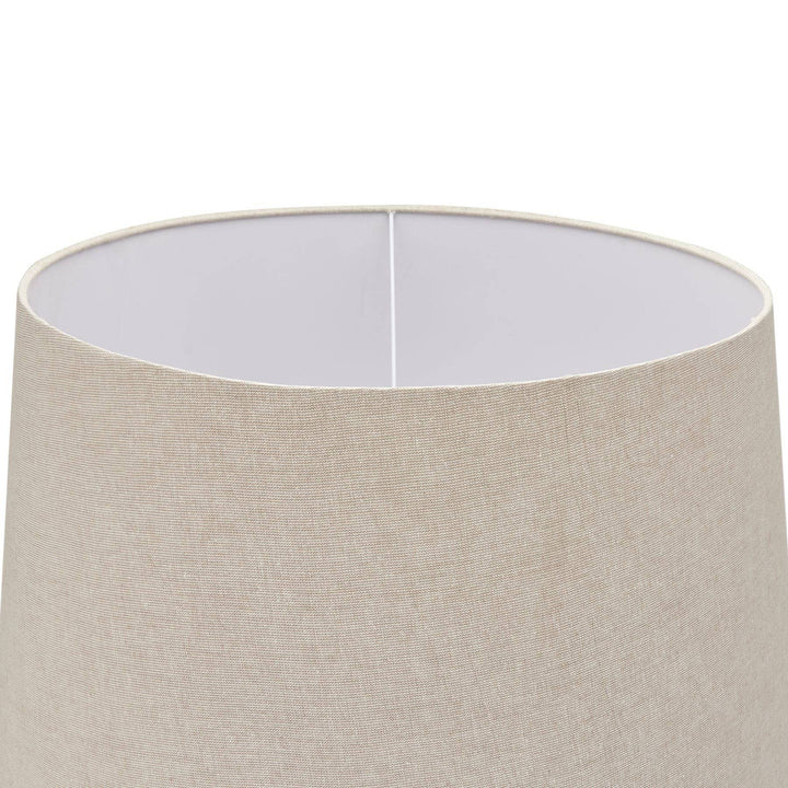 Delaney Grey Droplet Floor Lamp With Linen Shade - TidySpaces