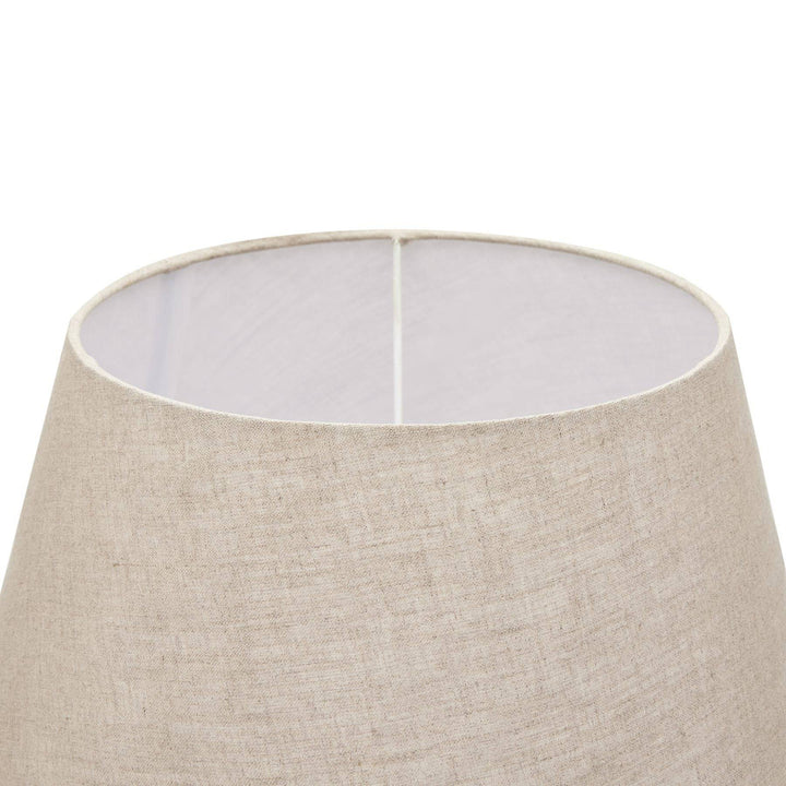 Delaney Grey Goblet Candlestick Lamp With Linen Shade - TidySpaces