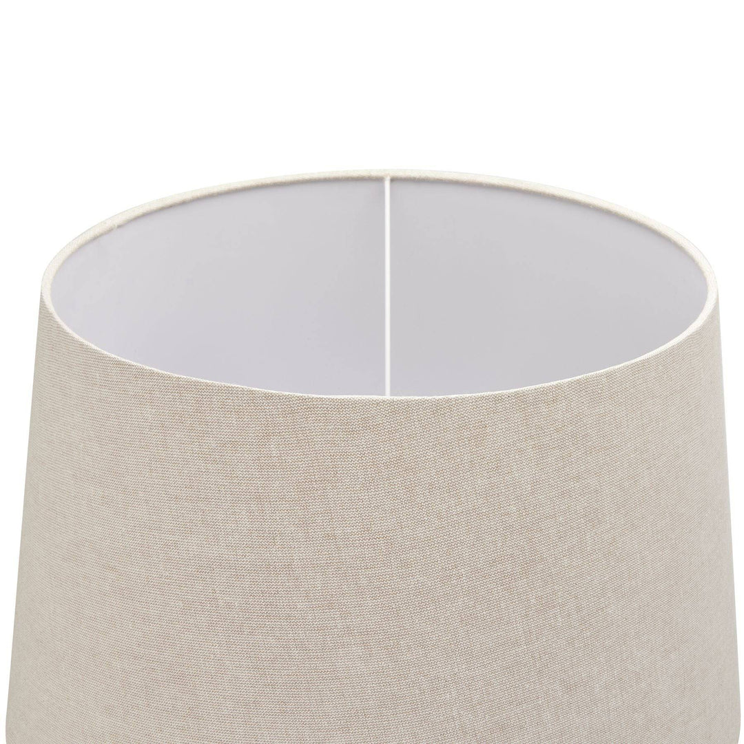 Delaney Grey Pillar Lamp With Linen Shade - TidySpaces