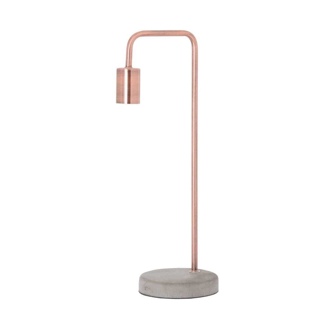 Copper Industrial Lamp With Stone Base - TidySpaces