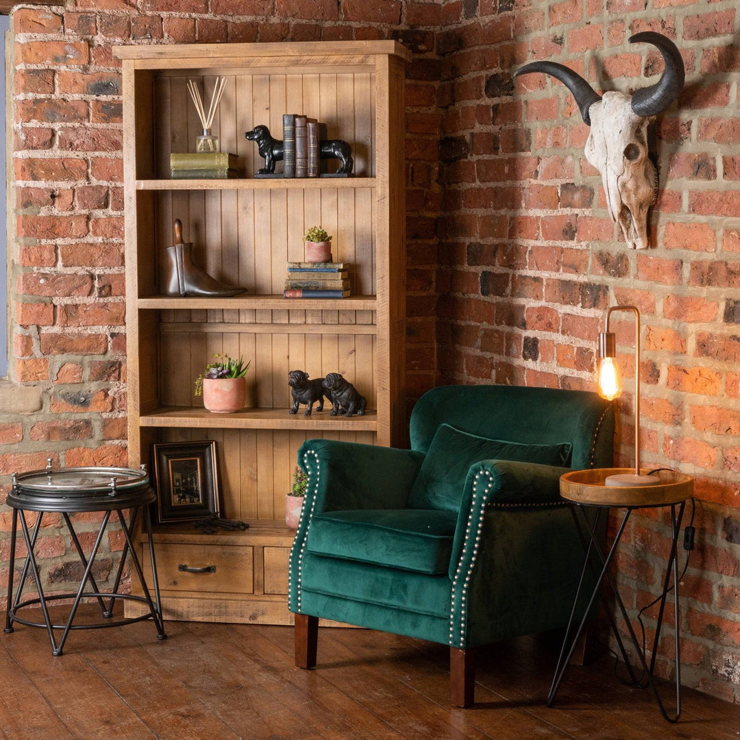 Copper Industrial Lamp With Stone Base - TidySpaces