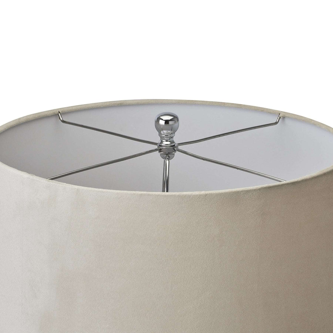 Ambassador Metallic Glass Lamp With Velvet Shade - TidySpaces