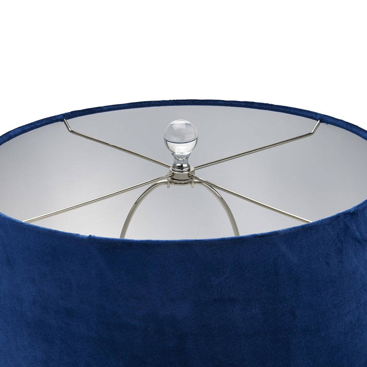 Ice Shadows Table Lamp With Navy Blue Lampshade - TidySpaces