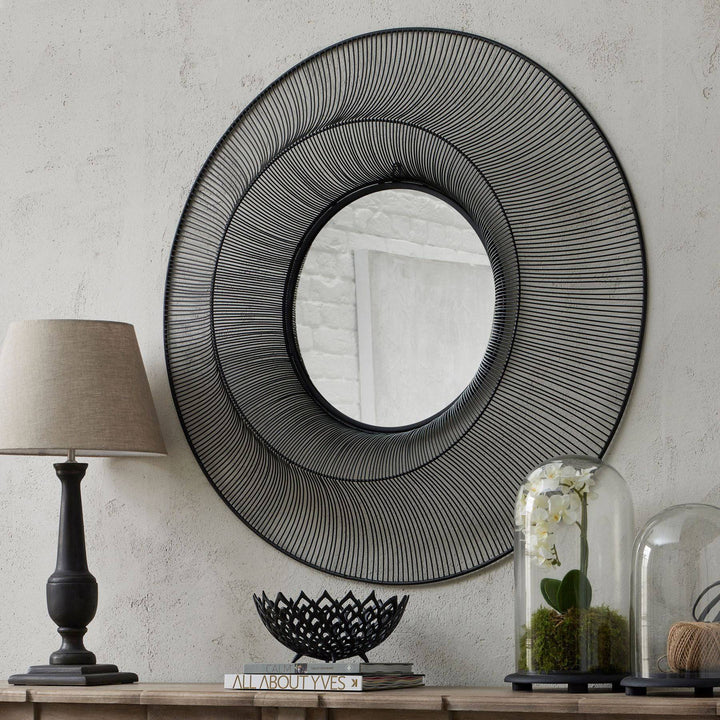 Chico Black Large Wire Mirror - TidySpaces