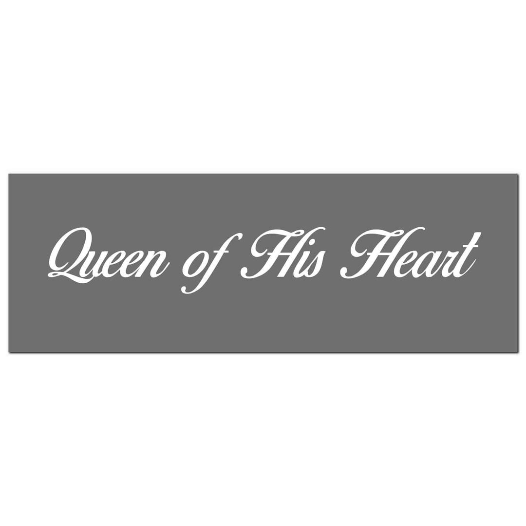 Queen Of His Heart Silver Foil Plaque - TidySpaces