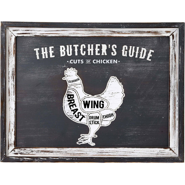 Butchers Cuts Chicken Wall Plaque - TidySpaces