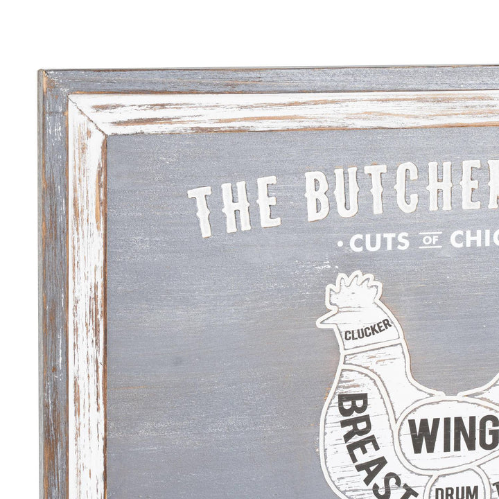 Butchers Cuts Chicken Wall Plaque - TidySpaces