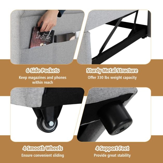 3 in 1 Convertible Sofa Bed with Pillow
