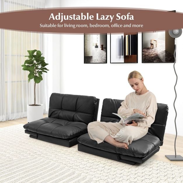 2 Seater Convertible Sofa Bed with Reclining Backrest - TidySpaces