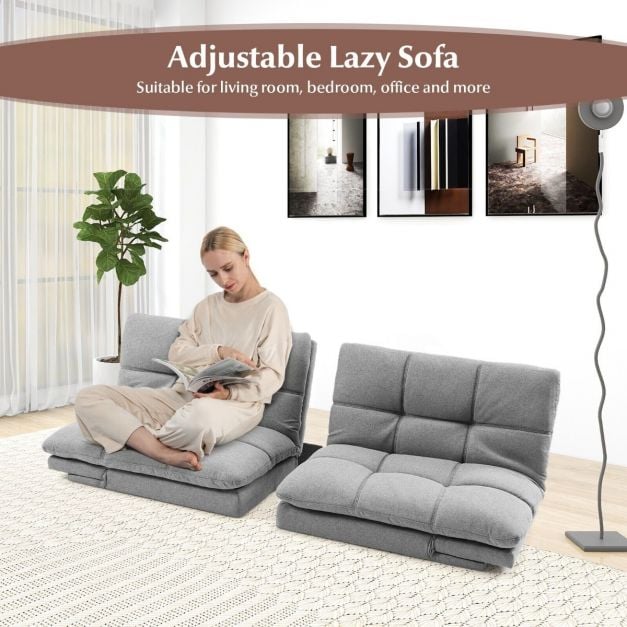 2 Seater Convertible Sofa Bed with Reclining Backrest - TidySpaces