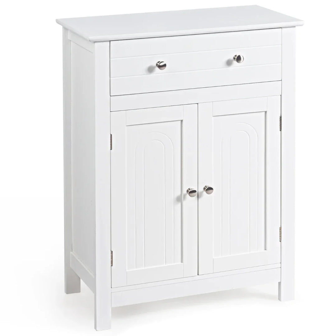 Storage Cabinet with Large Drawer and Adjustable Shelf - TidySpaces