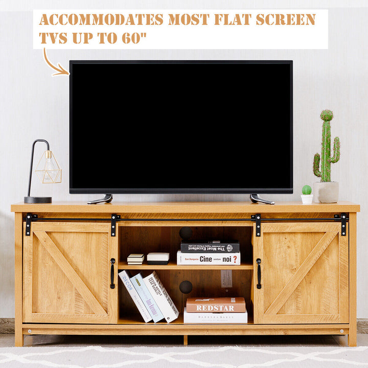 Modern TV Cabinet for 60 Inch TV Wooden Media Storage Shelves