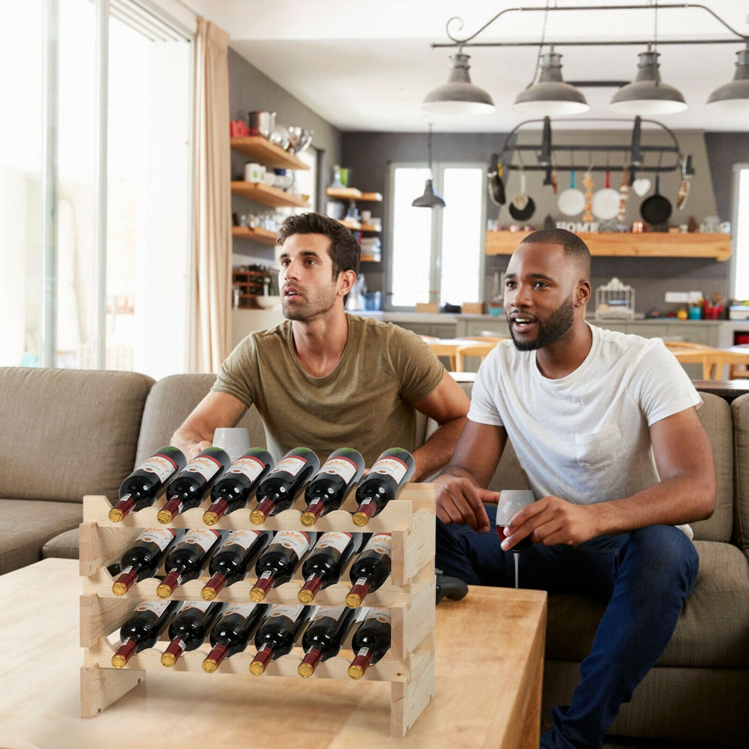 6 Tier Wine Rack with stackable Design for 36 Bottle