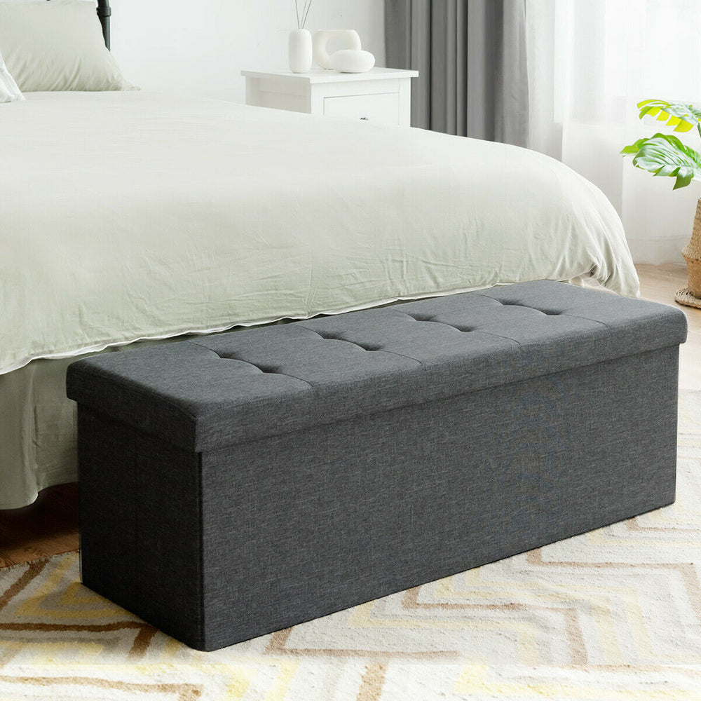 Folding Storage Ottoman Bench with Lid for Hallway - TidySpaces