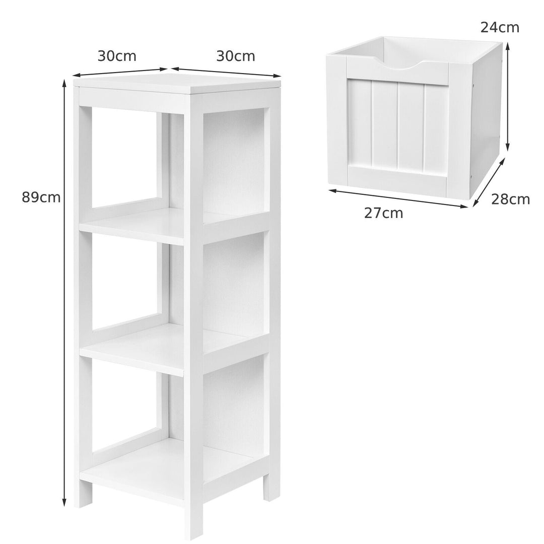 Bathroom Storage Cabinet with 2 Removable Drawers and Open Shelf