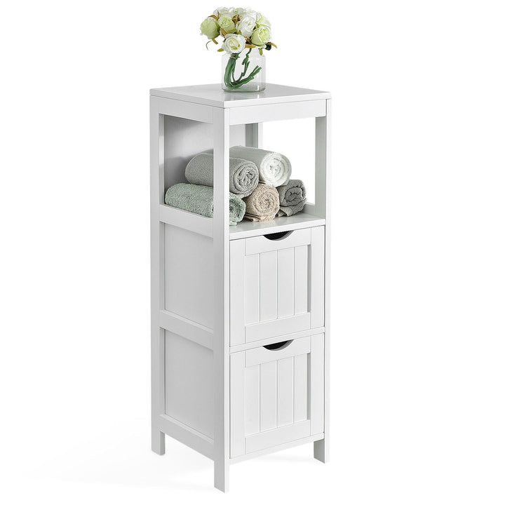 Bathroom Storage Cabinet with 2 Removable Drawers and Open Shelf