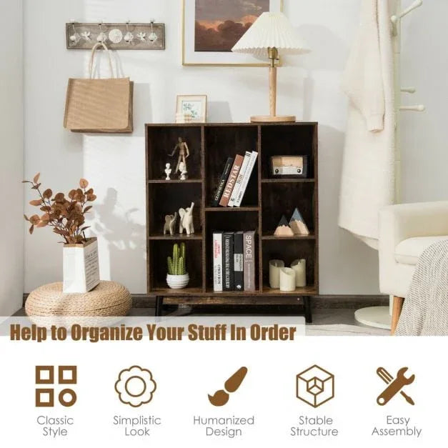 8 Cube Storage Organizer with 2 Anti Tipping Mechanisms Dark - TidySpaces