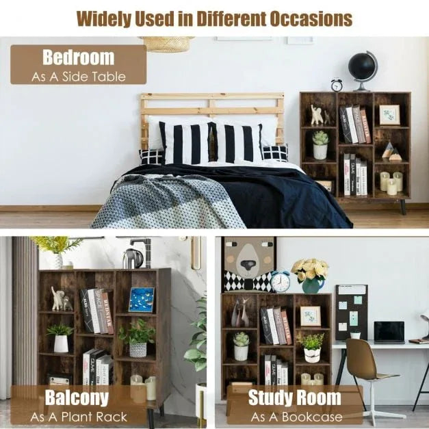 8 Cube Storage Organizer with 2 Anti Tipping Mechanisms Dark - TidySpaces
