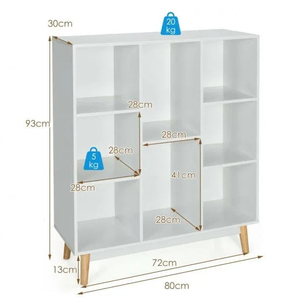 8 Cube Storage Organizer with 2 Anti Tipping Mechanisms Dark - TidySpaces