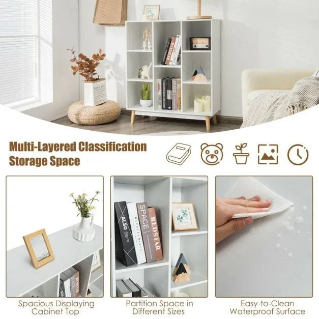 8 Cube Storage Organizer with 2 Anti Tipping Mechanisms Dark - TidySpaces
