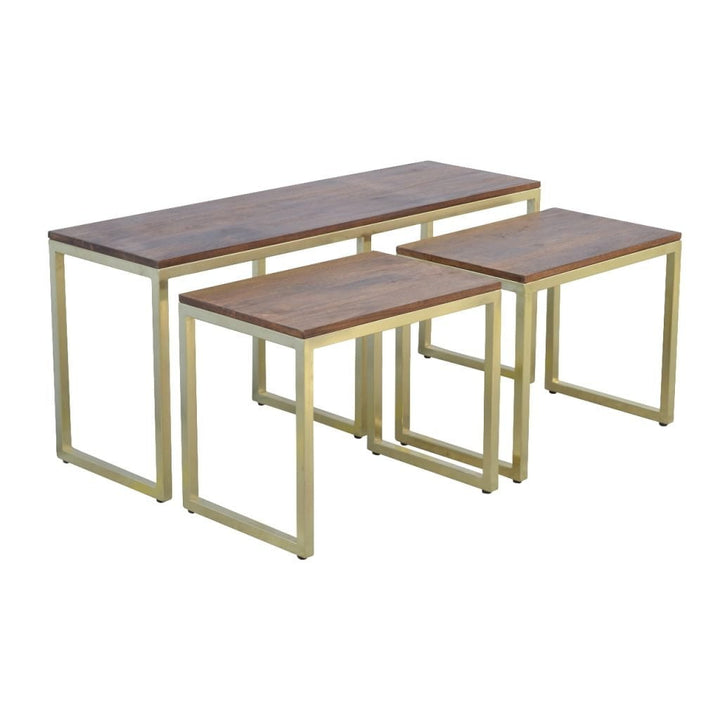 Chunky Gold Table Set of 3