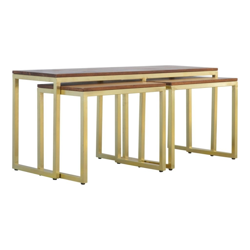 Chunky Gold Table Set of 3