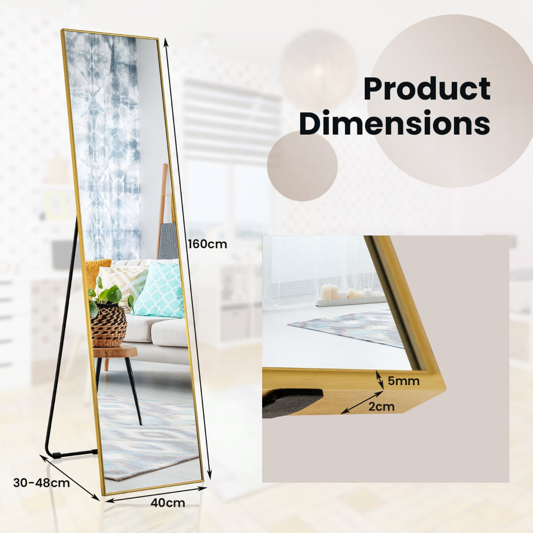 160 x 40cm Full Length Mirror with Shatter-proof Glass