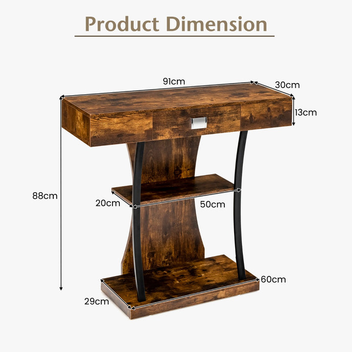 T Shaped Console Table for Small Space - TidySpaces