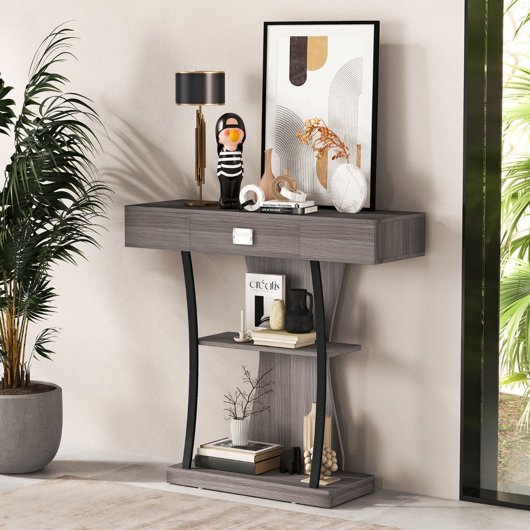 T Shaped Console Table for Small Space - TidySpaces