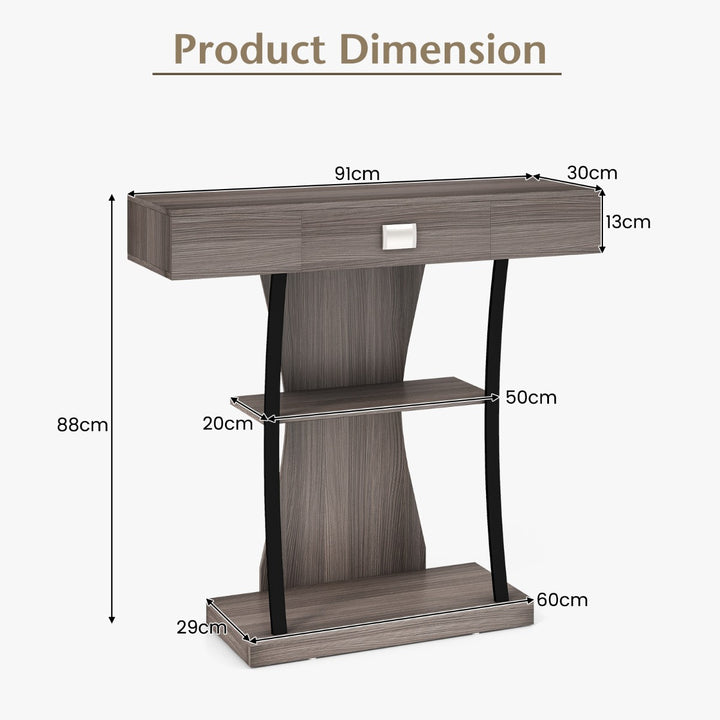 T Shaped Console Table for Small Space - TidySpaces