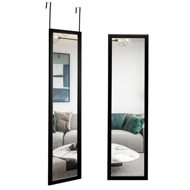 Full Length Over the Door Mirror with Hanging Hooks for Bedroom